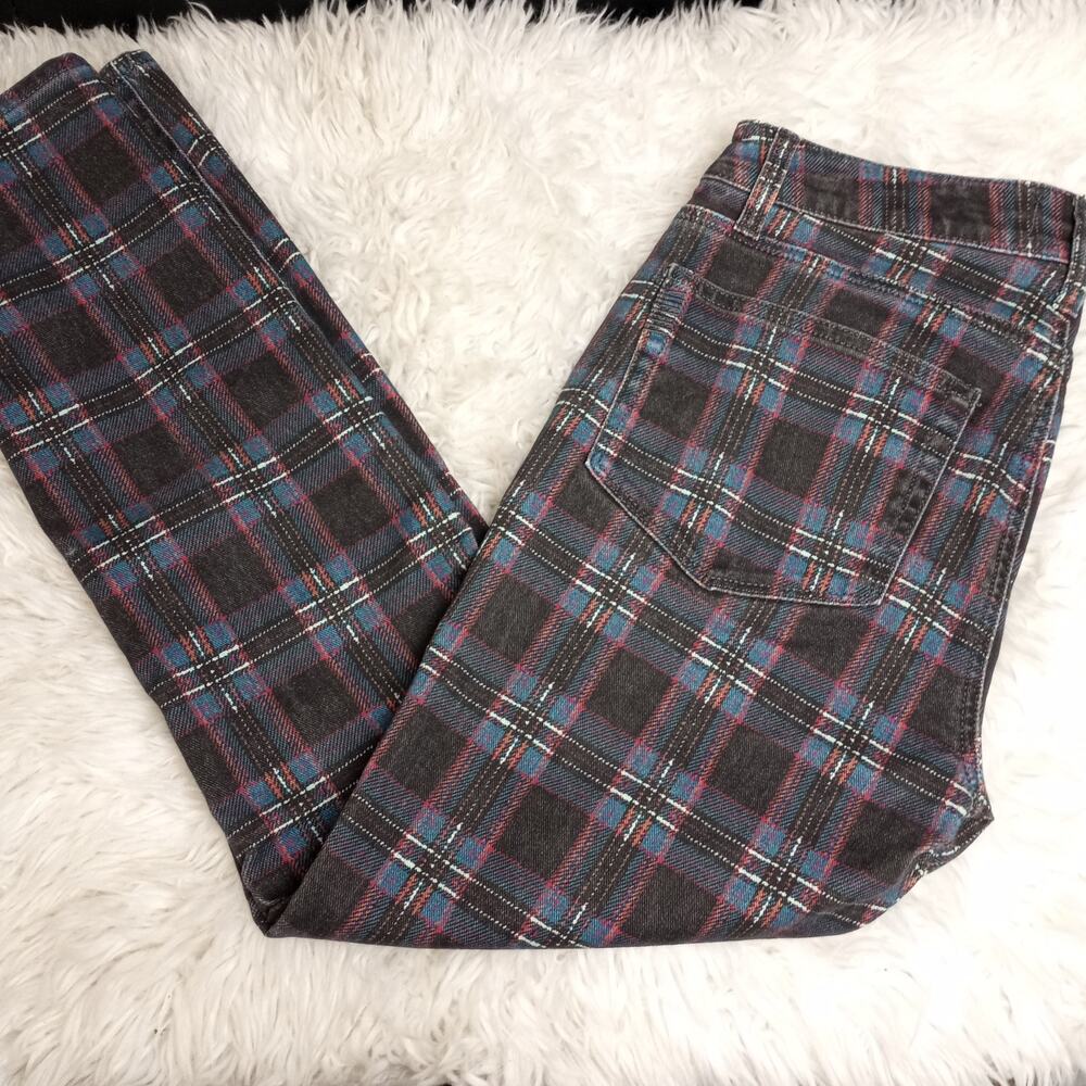 PAIGE Hoxton Ankle Tartan Plaid Jeans  29     Punk    Casual   Twee